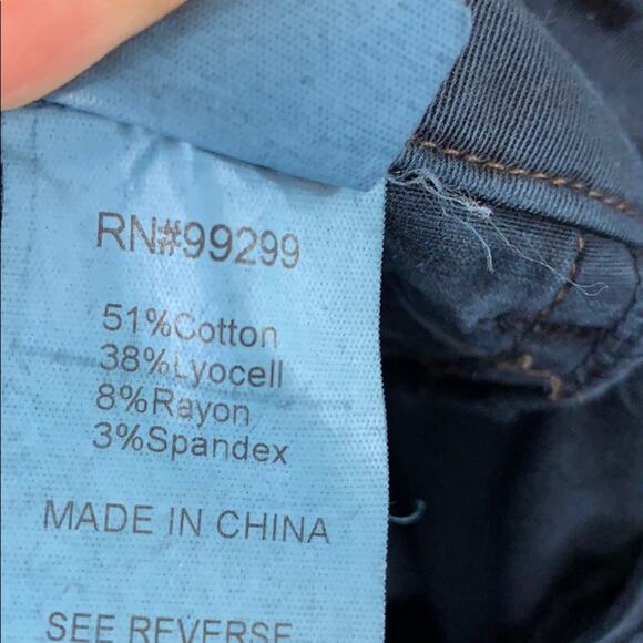 Level 99 Riley Skinny Moto Navy Ankle Zipper Pants - Picture 5 of 6